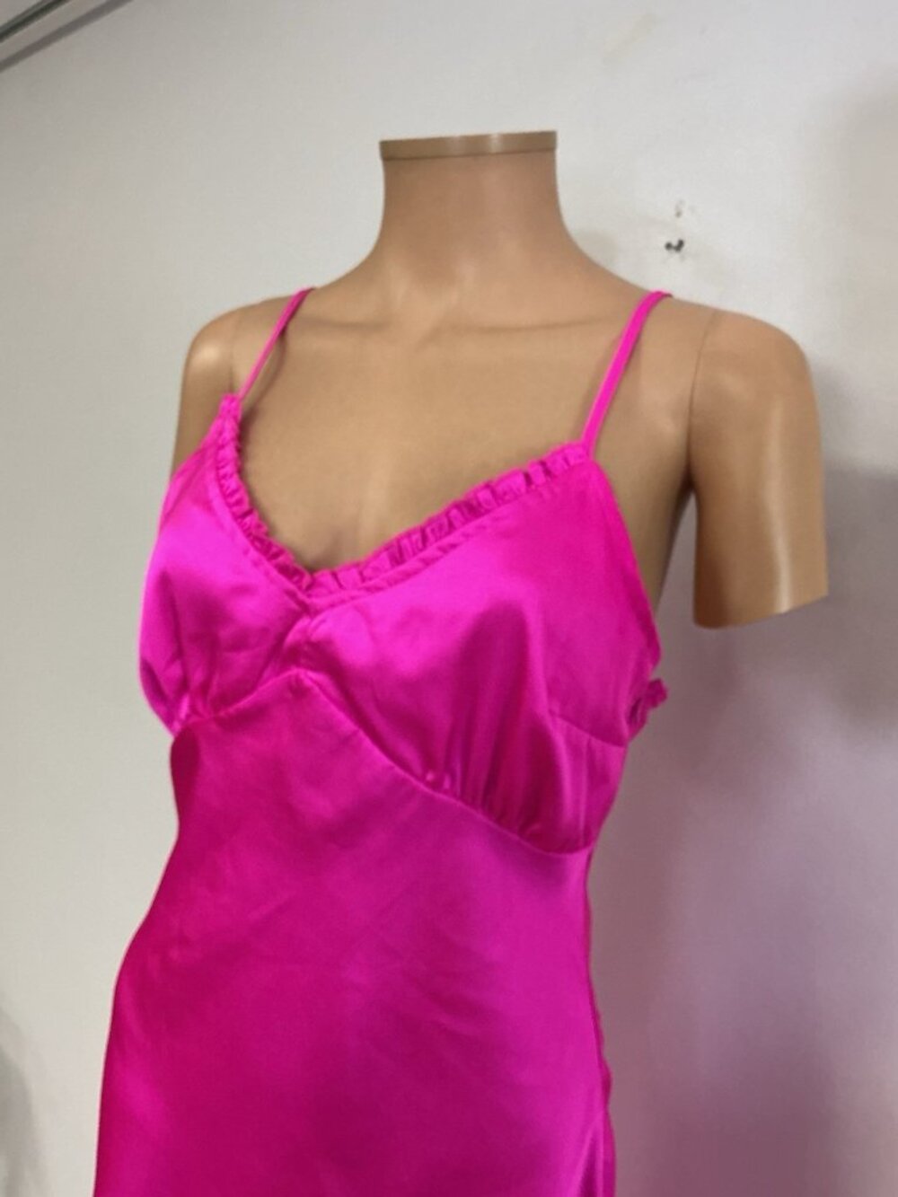Japna Pink Slip Dress Satin Maxi Womens Medium - Picture 5 of 8